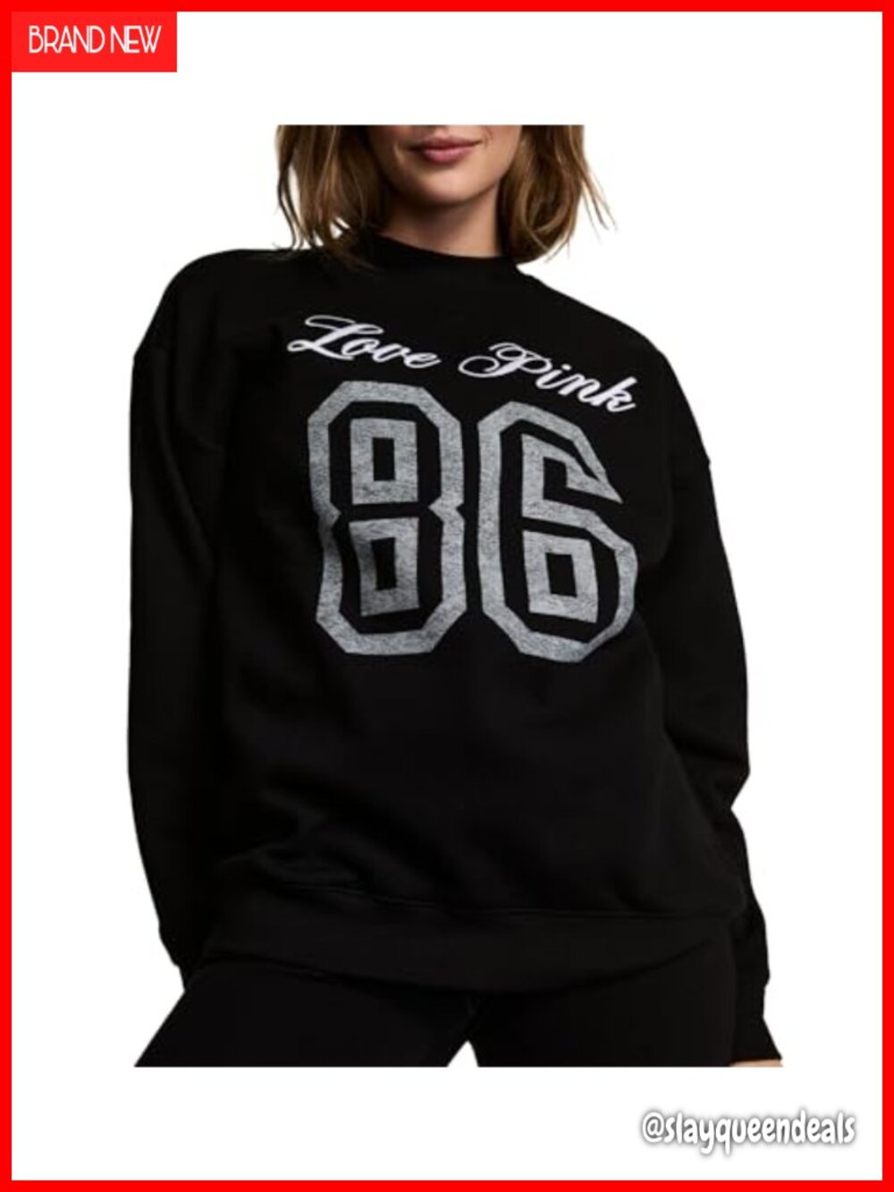 Oversized Crewneck Pullover Sweatshirt Long Sleeve Recycled Fleece